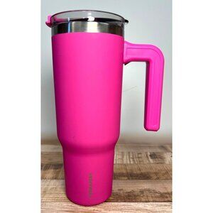 Hydrapeak Stainless Steel Travel Mug 20oz Pink BPA-Free With Lid & Handle